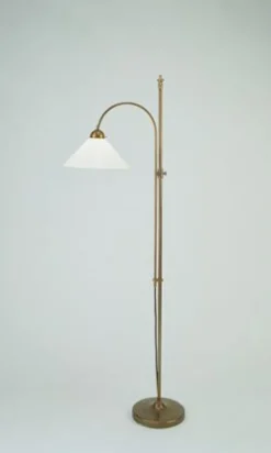 Best Berliner Messingleuchten Gemütliche Stehlampe Berliner Messing Glas E27 160 cm