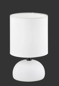 Best Trio Reality Gemütliche Tischlampe Stoff Keramik E14 23 cm blendarm