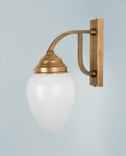 Berliner Messingleuchten Gemütliche Wandlampe Berliner Messing Glas E27 T:23 cm* Wohnzimmerlampen|Küchenlampen