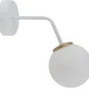 Sigma Gemütliche Wandlampe Weiß Gold Metall Glas Kugel G9* Wandleuchten|Küchenlampen
