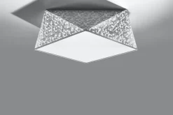 Sollux Geometrische Deckenlampe Grau gemustert B:40cm 2x E27* Wohnzimmerlampen|Moderne Lampen