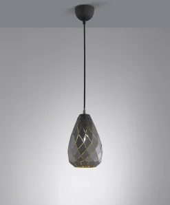 Trio Reality Geometrische Pendelleuchte Metall Anthrazit E27 Ø15 cm* Hängelampen|Bürolampen