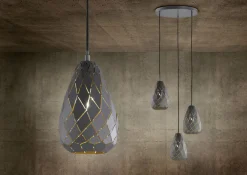 Trio Reality Geometrische Pendelleuchte Metall Anthrazit E27 Ø15 cm* Hängelampen|Bürolampen