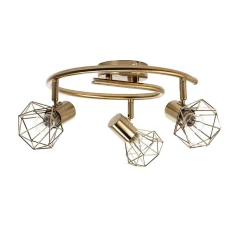 New Easylight Geometrischer Spot Metall Retro in Messing vielseitig MIA