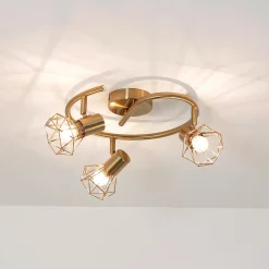 New Easylight Geometrischer Spot Metall Retro in Messing vielseitig MIA