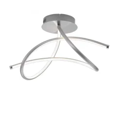 Just Light Geschwungene LED Deckenlampe in Stahl 3000 K warmweiß
