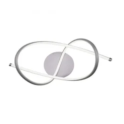 Just Light Geschwungene LED Deckenlampe in Stahl 3000 K warmweiß