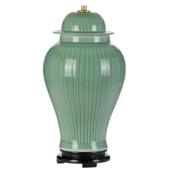 Elstead Gestell für Tischleuchte Keramik E27 50 cm Grün Klassisch* Keramiklampen|Wohnzimmerlampen