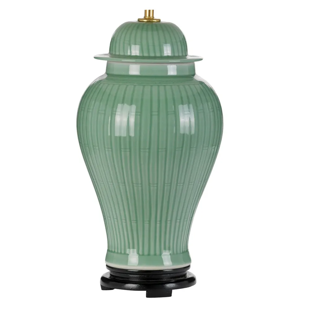 Elstead Gestell für Tischleuchte Keramik E27 50 cm Grün Klassisch* Keramiklampen|Wohnzimmerlampen