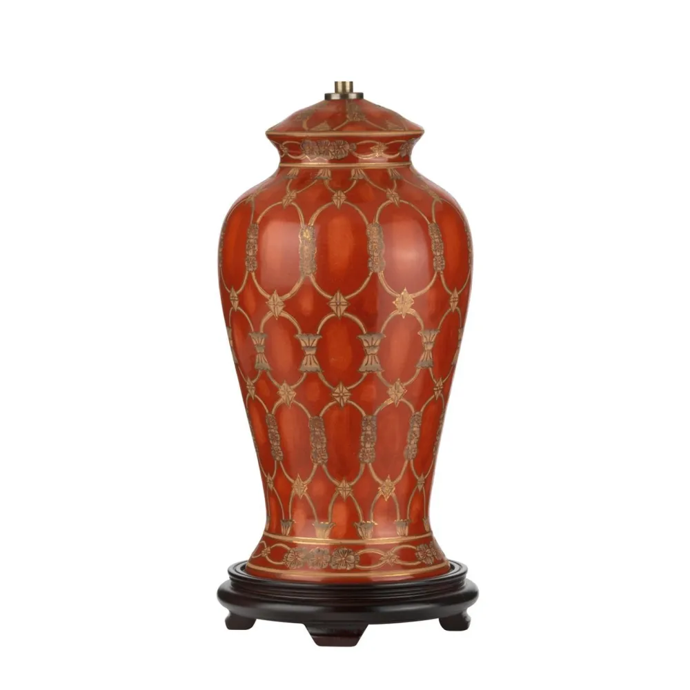 New Elstead Gestell für Tischleuchte Keramik in Terracotta 40cm E27