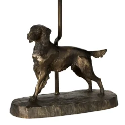 Elstead Gestell Tischleuchte E27 in Bronze antik Hund Resin* Wohnzimmerlampen|Tischlampen
