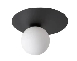 Sigma Glas Deckenlampe Metall Schwarz Kugel Ø14 cm gemütlich* Deckenleuchten|Flurlampen