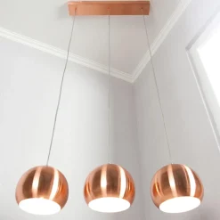 Invicta Interior Glänzende Hängeleuchte Retro lang E27 Kupfer Optik* Hängelampen|Esszimmer Lampen