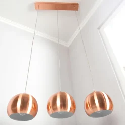 Invicta Interior Glänzende Hängeleuchte Retro lang E27 Kupfer Optik* Hängelampen|Esszimmer Lampen