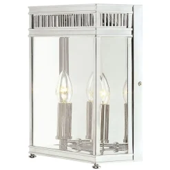 Outlet Elstead Glänzende Wandlampe Echt-Messing in Chrom IP44