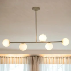 Sigma Gold Deckenlampe Metall Glas satiniert G9 5-flammig