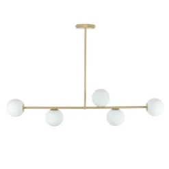 Sigma Gold Deckenlampe Metall Glas satiniert G9 5-flammig