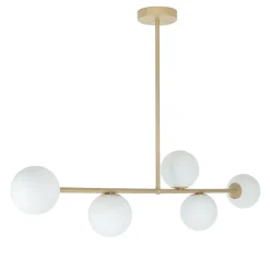 Sigma Gold Deckenlampe Metall Glas satiniert G9 5-flammig