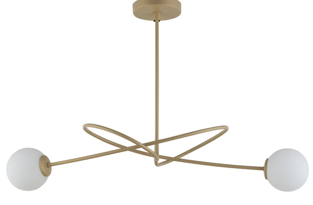 Sale Sigma Goldene Deckenleuchte Modern Metall Glas G9 blendarm