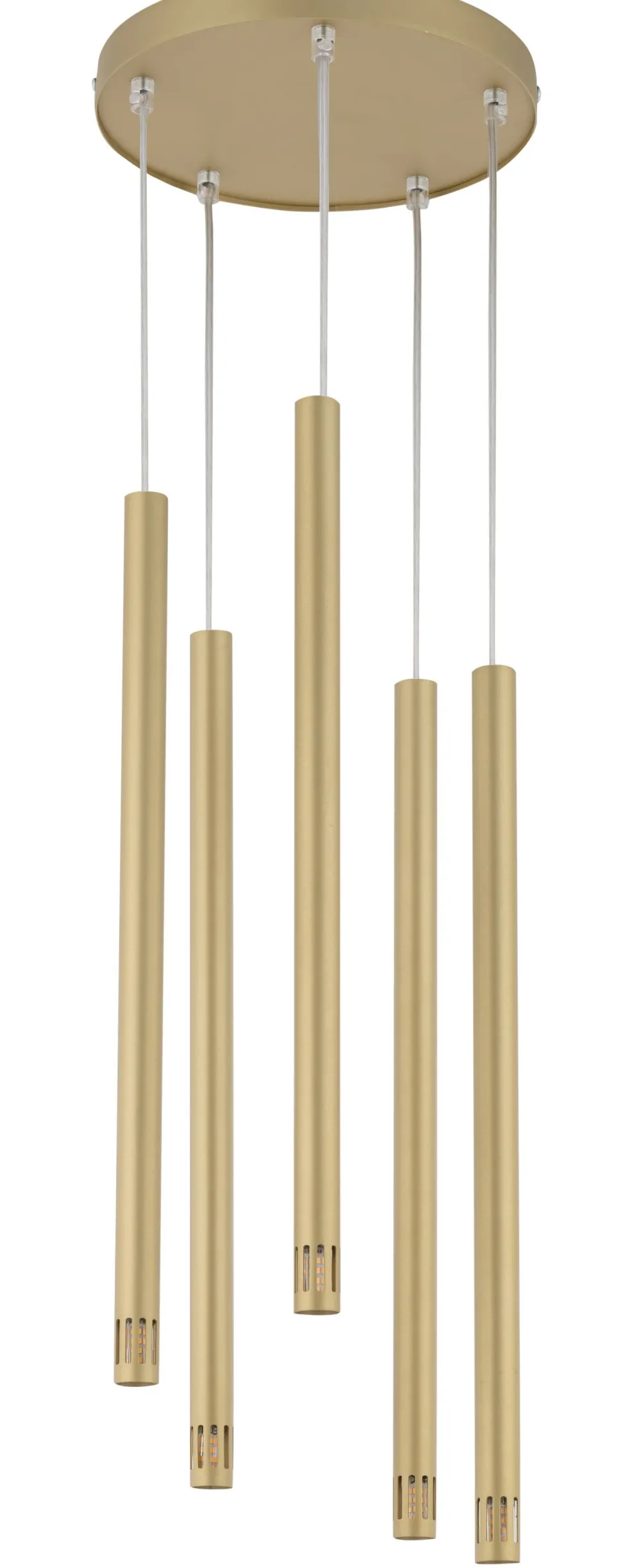 Sigma Goldene Hängelampe Metall Zylinder Modern 5-flmg rund* Hängelampen|Moderne Lampen