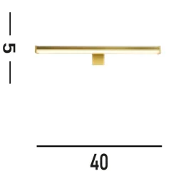 Searchlight Goldene LED Spiegelleuchte Aluminium IP44 9 W 687 lm* Flurlampen|Metall Lampen
