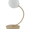 Sigma Goldene Nachttischleuchte Metall Glas blendarm 34 cm G9* Tischlampen|Kugellampen