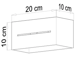 Sollux Graue Deckenleuchte eckig Modern Aluminium 2x G9 Flur* Deckenleuchten|Flurlampen