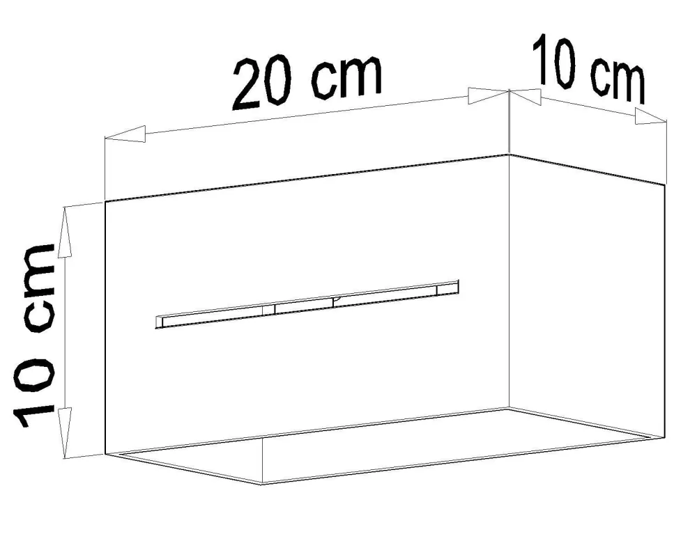 Sollux Graue Deckenleuchte eckig Modern Aluminium 2x G9 Flur* Deckenleuchten|Flurlampen