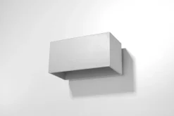 Sollux Graue Wandlampe Aluminium eckig Modern vielseitig* Wandleuchten|Flurlampen