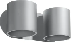 Sollux Graue Wandleuchte Aluminium Modern Up Down 2x G9* Wandleuchten|Flurlampen