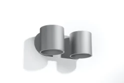 Sollux Graue Wandleuchte Aluminium Modern Up Down 2x G9* Wandleuchten|Flurlampen