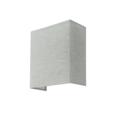 Duolla Graue Wandleuchte Stoff Schirm eckig Loft Design ALICE* Wandleuchten|Flurlampen