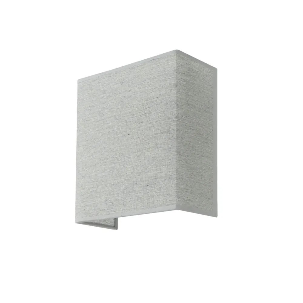 Duolla Graue Wandleuchte Stoff Schirm eckig Loft Design ALICE* Wandleuchten|Flurlampen