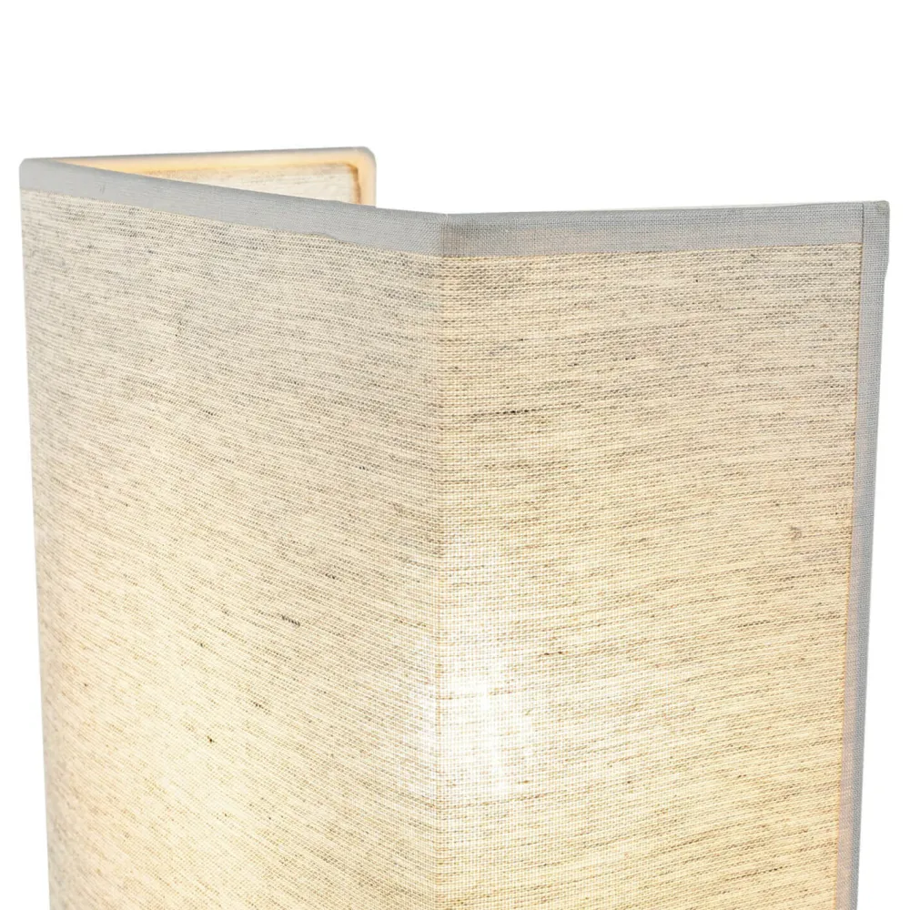 Duolla Graue Wandleuchte Stoff Schirm eckig Loft Design ALICE* Wandleuchten|Flurlampen