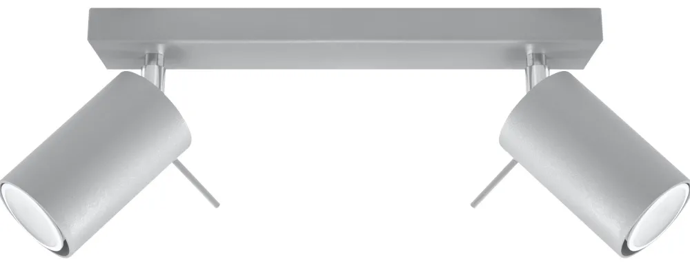 Sale Sollux Grauer Deckenstrahler ETNA L:30cm 2x GU10
