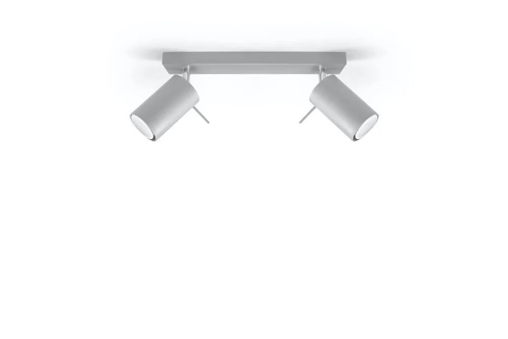Sale Sollux Grauer Deckenstrahler ETNA L:30cm 2x GU10