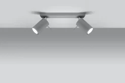 Sale Sollux Grauer Deckenstrahler ETNA L:30cm 2x GU10