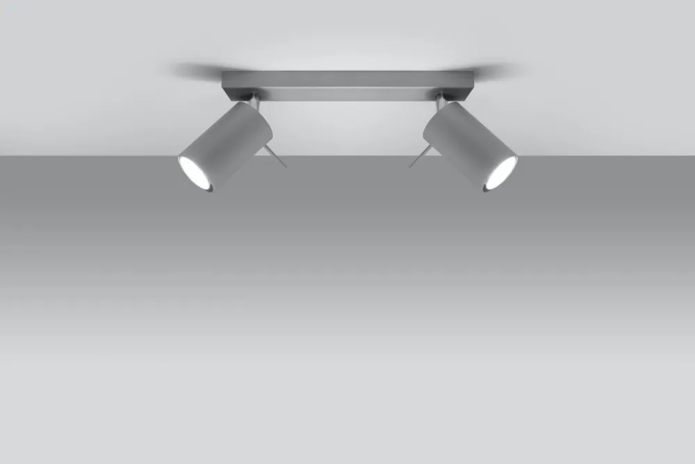 Sale Sollux Grauer Deckenstrahler ETNA L:30cm 2x GU10