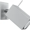 Sollux Grauer Wandspot eckig GU10 verstellbar Wandleuchte Flur* Spots|Wandleuchten
