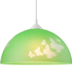 Sale Lamkur Grüne Kinderzimmerlampe rund Mädchen farbenfroh