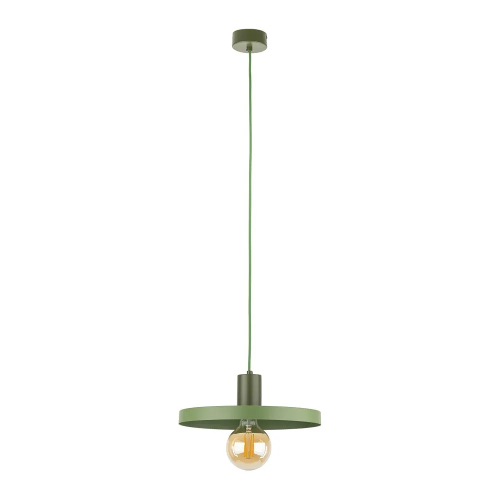 TK Lighting Grüne Pendelleuchte E27 Ø30 cm rund Vintage Metall* Hängelampen|Bürolampen