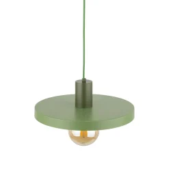 TK Lighting Grüne Pendelleuchte E27 Ø30 cm rund Vintage Metall* Hängelampen|Bürolampen
