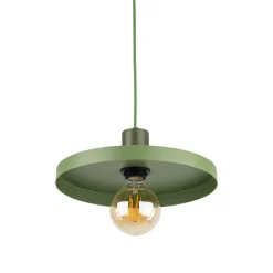 TK Lighting Grüne Pendelleuchte E27 Ø30 cm rund Vintage Metall* Hängelampen|Bürolampen