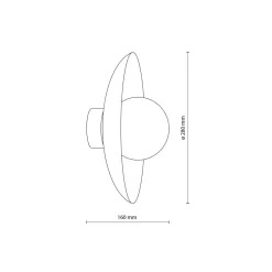 Hot TK Lighting Grüne Wandlampe Glaskugel blendarm G9 B:28 cm wohnlich