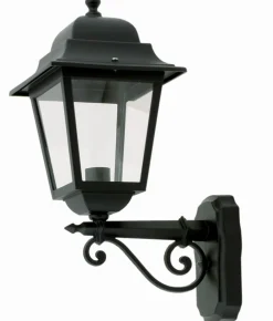 Lido Große Außenleuchte Rustikal Schwarz H:50cm Aluminium* Außenwandleuchten|Rustikale Lampen