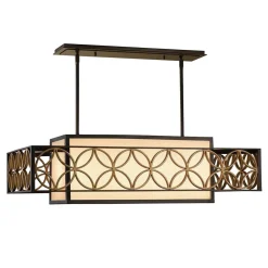 Elstead Große Deckenlampe Vintage 192 cm lang Eisen Stoff* Deckenleuchten|Wohnzimmerlampen