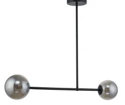 Sigma Große Deckenleuchte 2-flammig Glas Grau L:82 cm G9* Deckenleuchten|Kugellampen