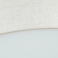 TK Lighting Große Deckenleuchte Stoff Leinen Ø 78 cm rund Grau-Beige* Moderne Lampen|Wohnzimmerlampen