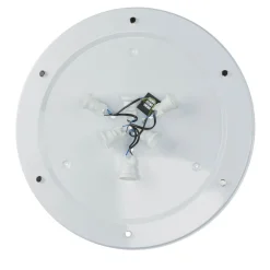 TK Lighting Große Deckenleuchte Stoff Leinen Ø 78 cm rund Grau-Beige* Moderne Lampen|Wohnzimmerlampen