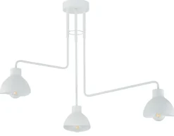 Sigma Große Deckenleuchte Weiß Metall 3-flammig E27 L:93 cm* Deckenleuchten|Moderne Lampen